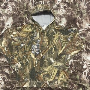 Bass Pro Shops Camo Hooded Sweatshirt in Brown and Green